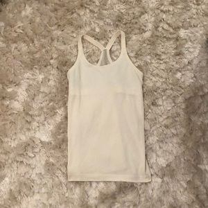 White LuluLemon Athletic tank top